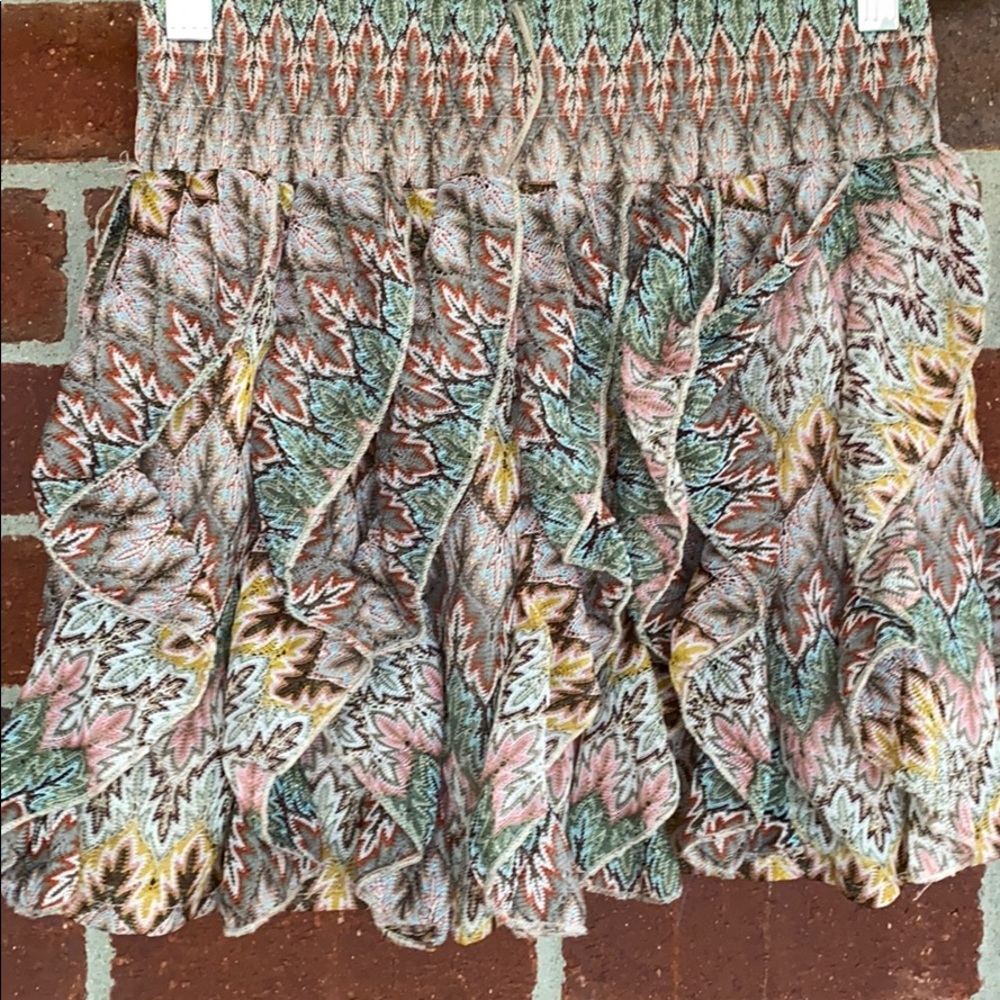 Pretty Aztec style bandeau top, ruffle skirt set